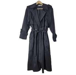 𝅺Vintage Forcaster of Boston Black Trench Coat